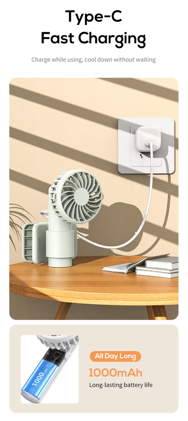 mini outdoor multi-function clip fan - Image 14
