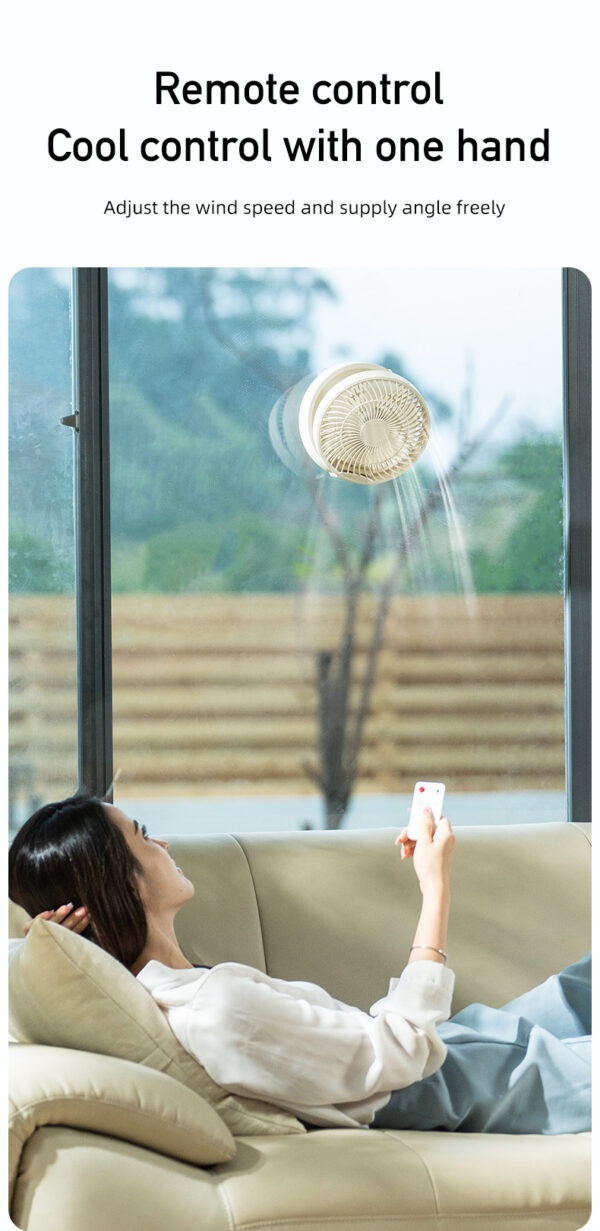 Foldable Wall/Desk Fan with night light - Image 12