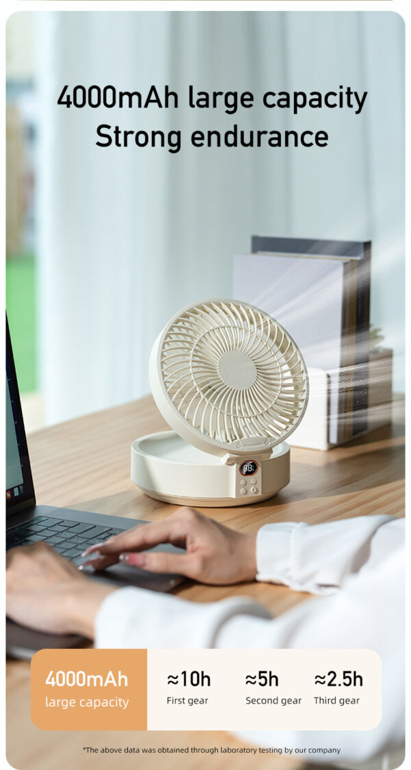 Foldable Wall/Desk Fan with night light - Image 13