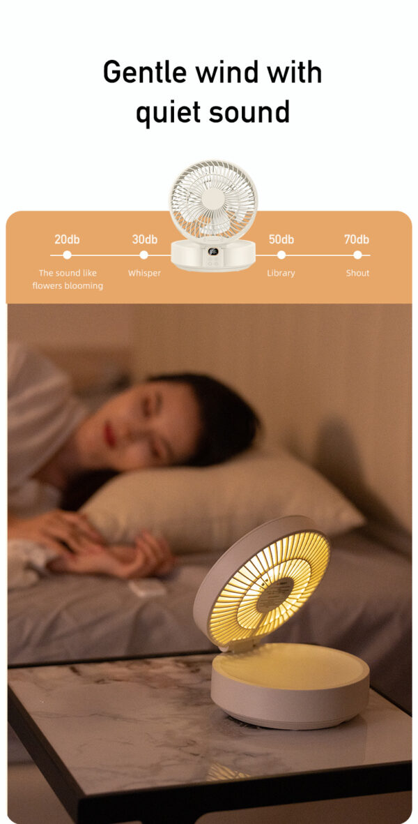 Foldable Wall/Desk Fan with night light - Image 14