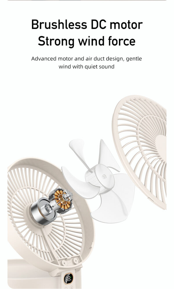 Foldable Wall/Desk Fan with night light - Image 15