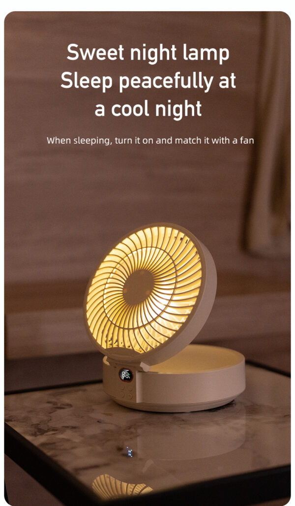 Foldable Wall/Desk Fan with night light - Image 16