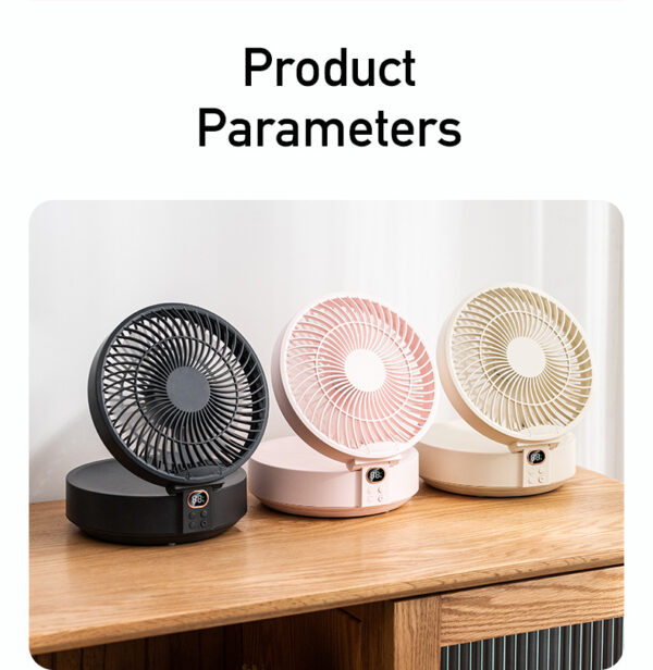 Foldable Wall/Desk Fan with night light