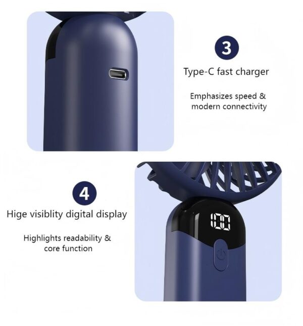 Quiet & Portable Handheld Fan - Image 9