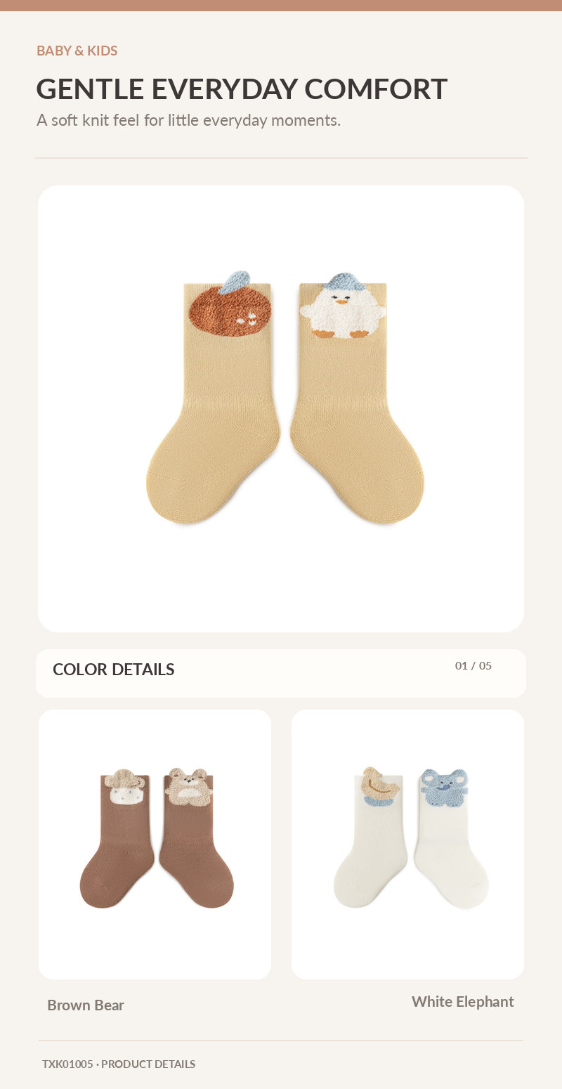 Kids Crew Socks for wholesale buyers – TXK01005, detail image 1