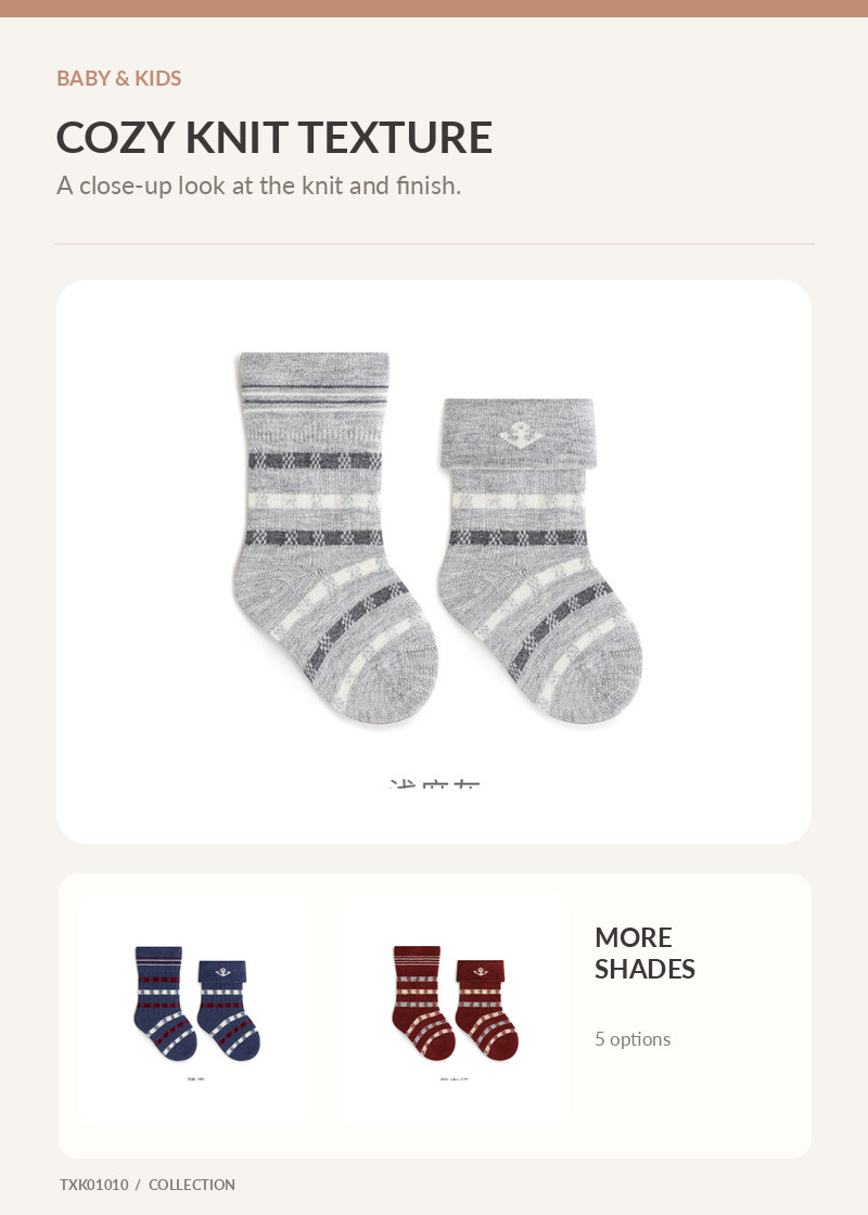 Kids Crew Socks for wholesale buyers – TXK01010, detail image 3