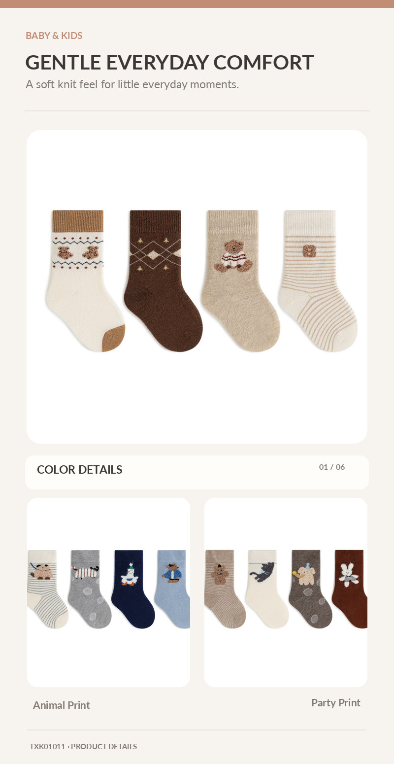 Kids Crew Socks for wholesale buyers – TXK01011, detail image 1