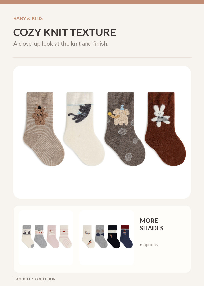 Kids Crew Socks for wholesale buyers – TXK01011, detail image 3