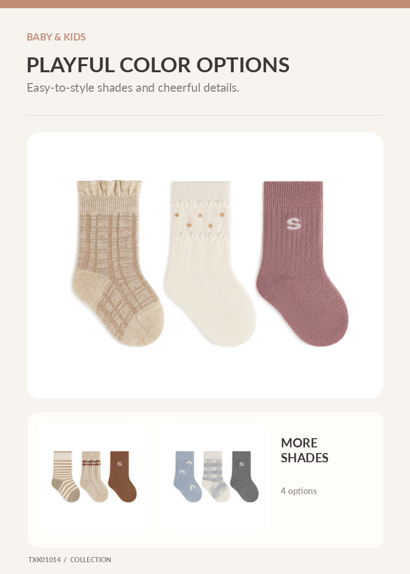 Kids Crew Socks for wholesale buyers – TXK01014, detail image 2