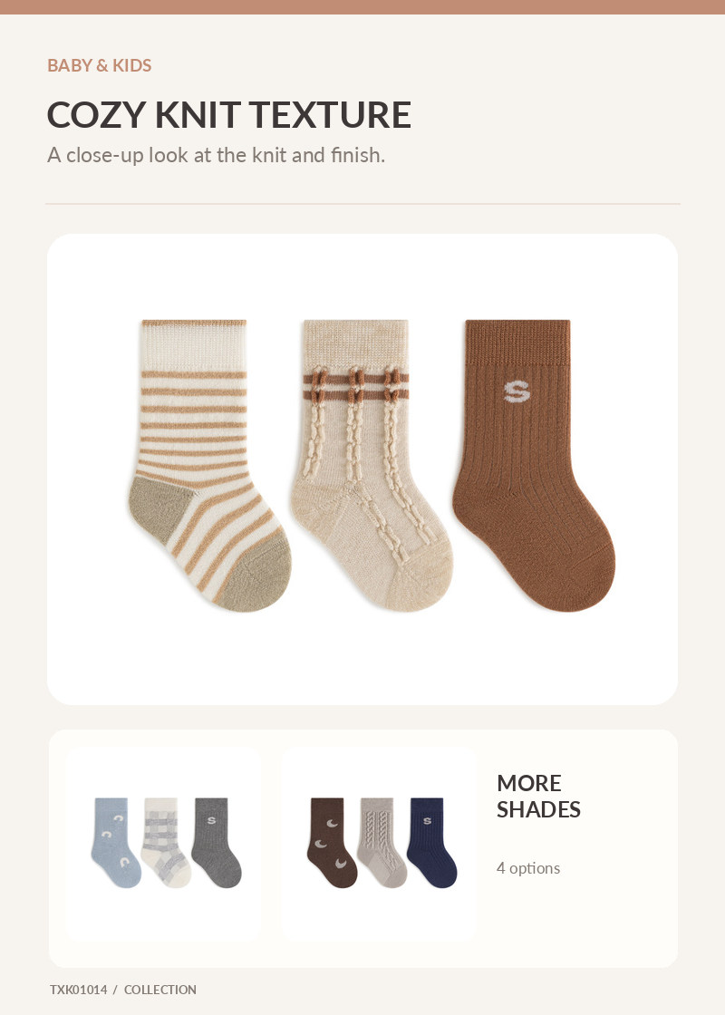 Kids Crew Socks for wholesale buyers – TXK01014, detail image 3