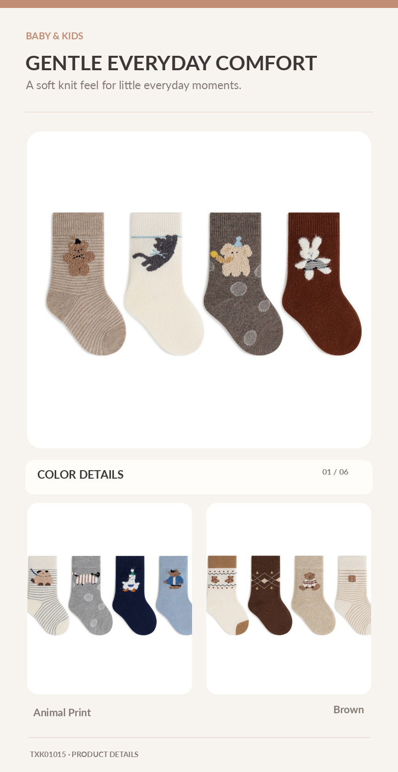 Kids Crew Socks for wholesale buyers – TXK01015, detail image 1