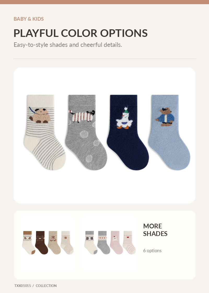 Kids Crew Socks for wholesale buyers – TXK01015, detail image 2