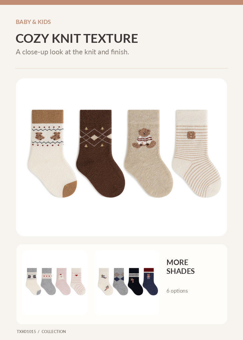 Kids Crew Socks for wholesale buyers – TXK01015, detail image 3