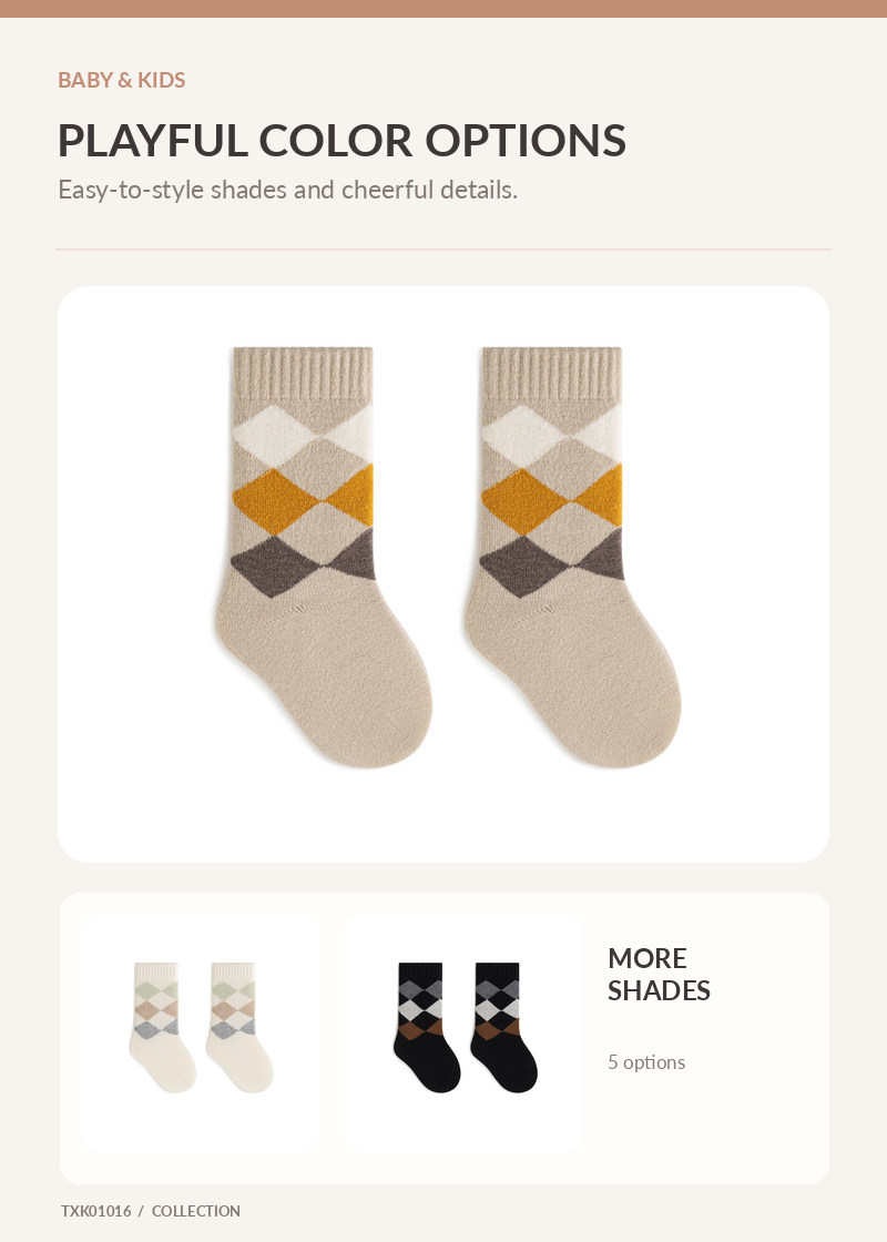 Kids Crew Socks for wholesale buyers – TXK01016, detail image 2