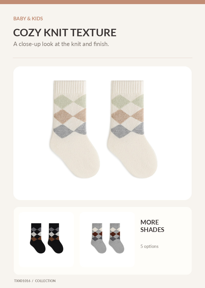 Kids Crew Socks for wholesale buyers – TXK01016, detail image 3