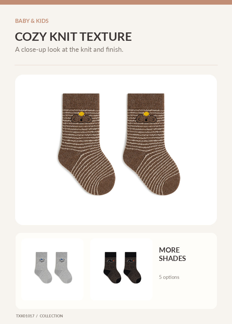 Kids Crew Socks for wholesale buyers – TXK01017, detail image 3