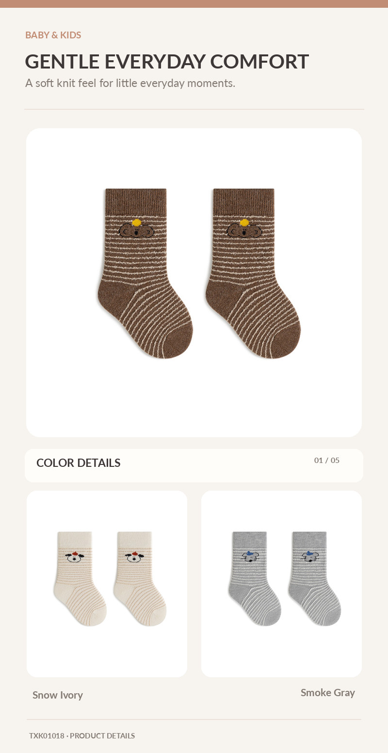 Kids Crew Socks for wholesale buyers – TXK01018, detail image 1