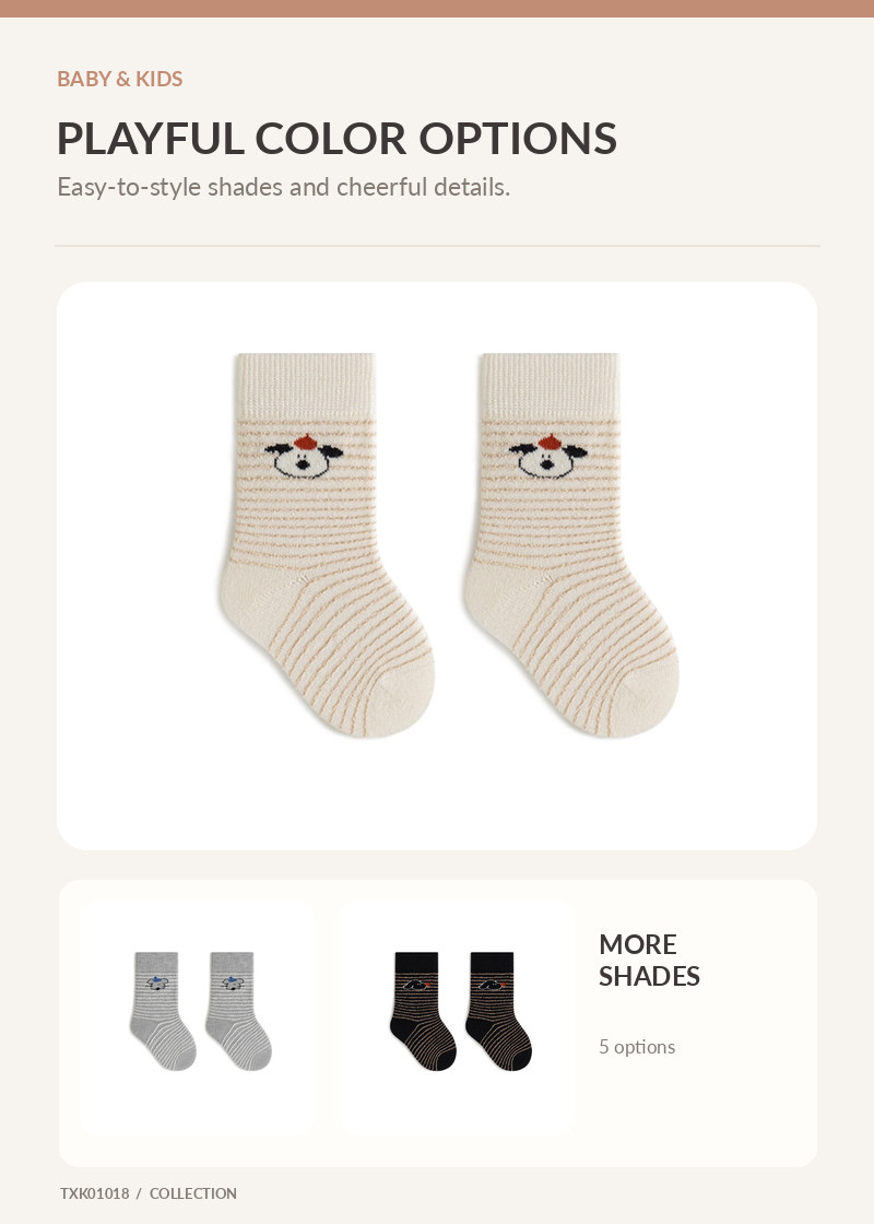 Kids Crew Socks for wholesale buyers – TXK01018, detail image 2