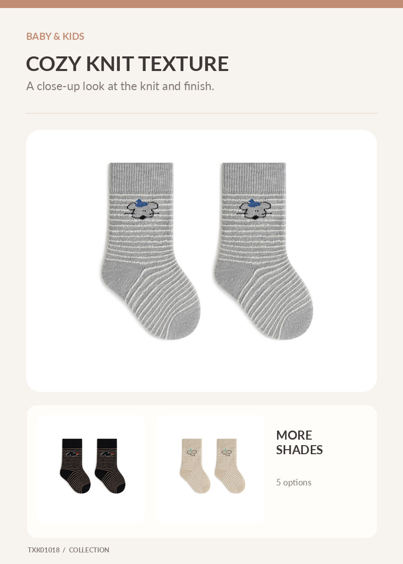 Kids Crew Socks for wholesale buyers – TXK01018, detail image 3