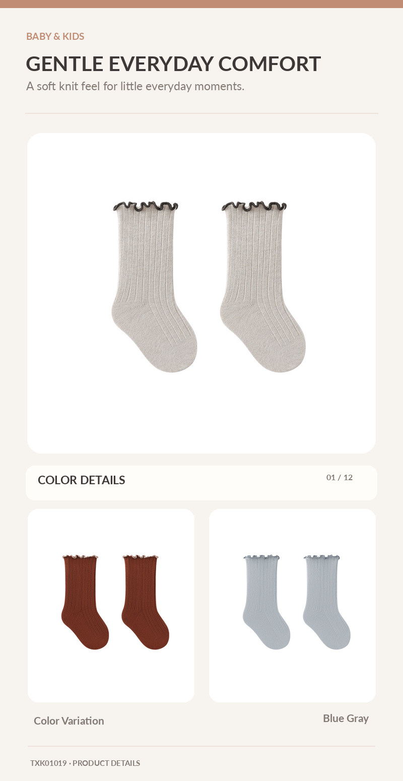 Kids Crew Socks for wholesale buyers – TXK01019, detail image 1