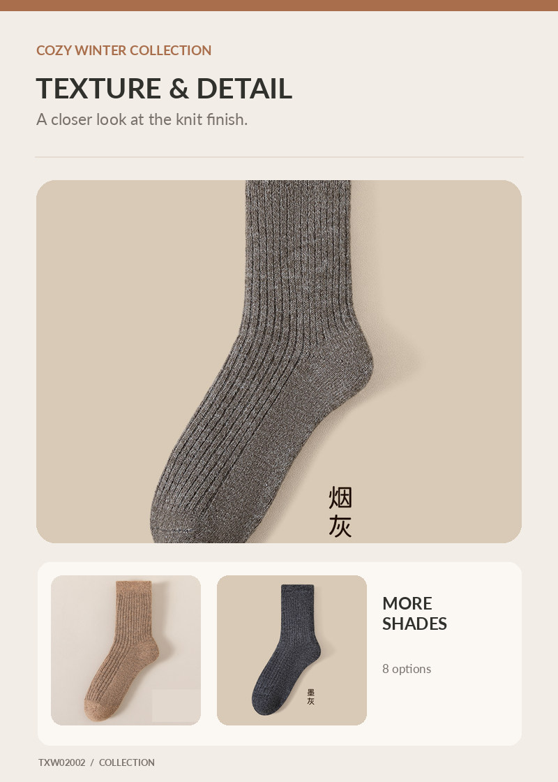 Wool Socks for wholesale buyers – TXW02002, detail image 2