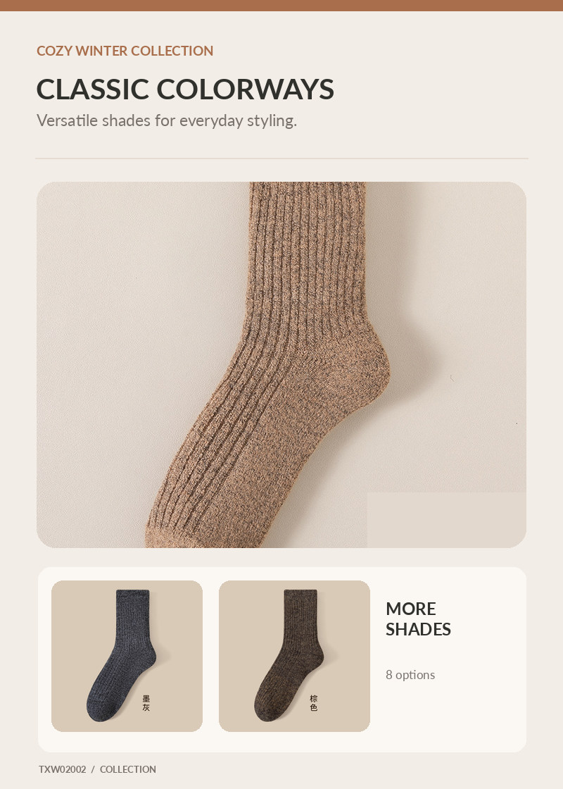 Wool Socks for wholesale buyers – TXW02002, detail image 3