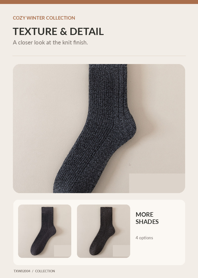 Wool Socks for wholesale buyers – TXW02004, detail image 2