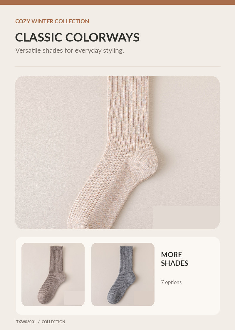 Wool Socks for wholesale buyers – TXW03001, detail image 3