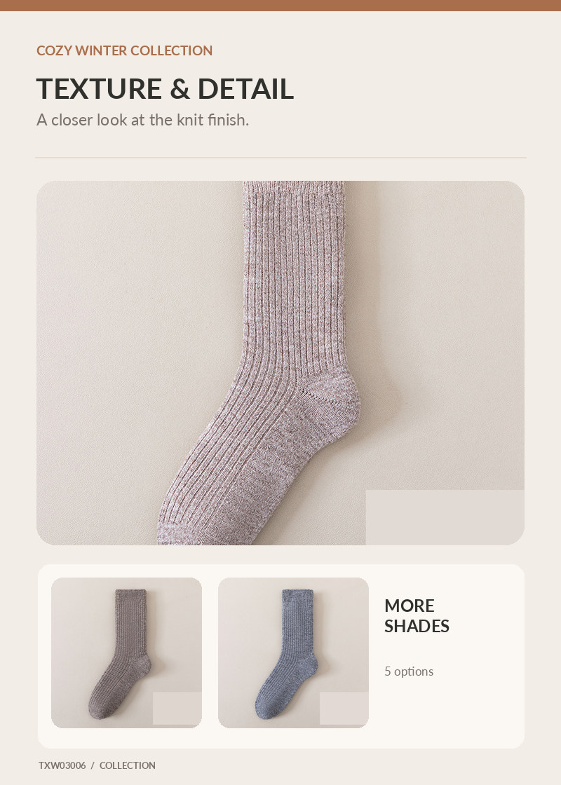 Wool Socks for wholesale buyers – TXW03006, detail image 1
