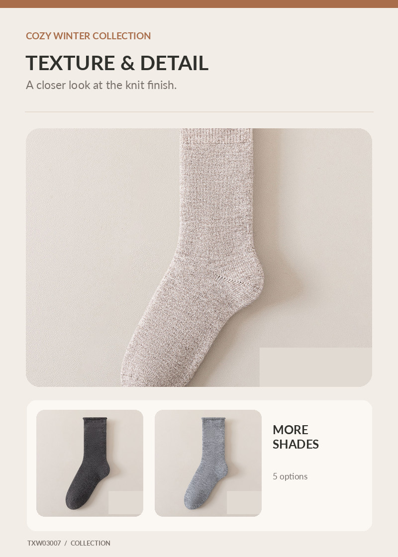 Wool Socks for wholesale buyers – TXW03007, detail image 1