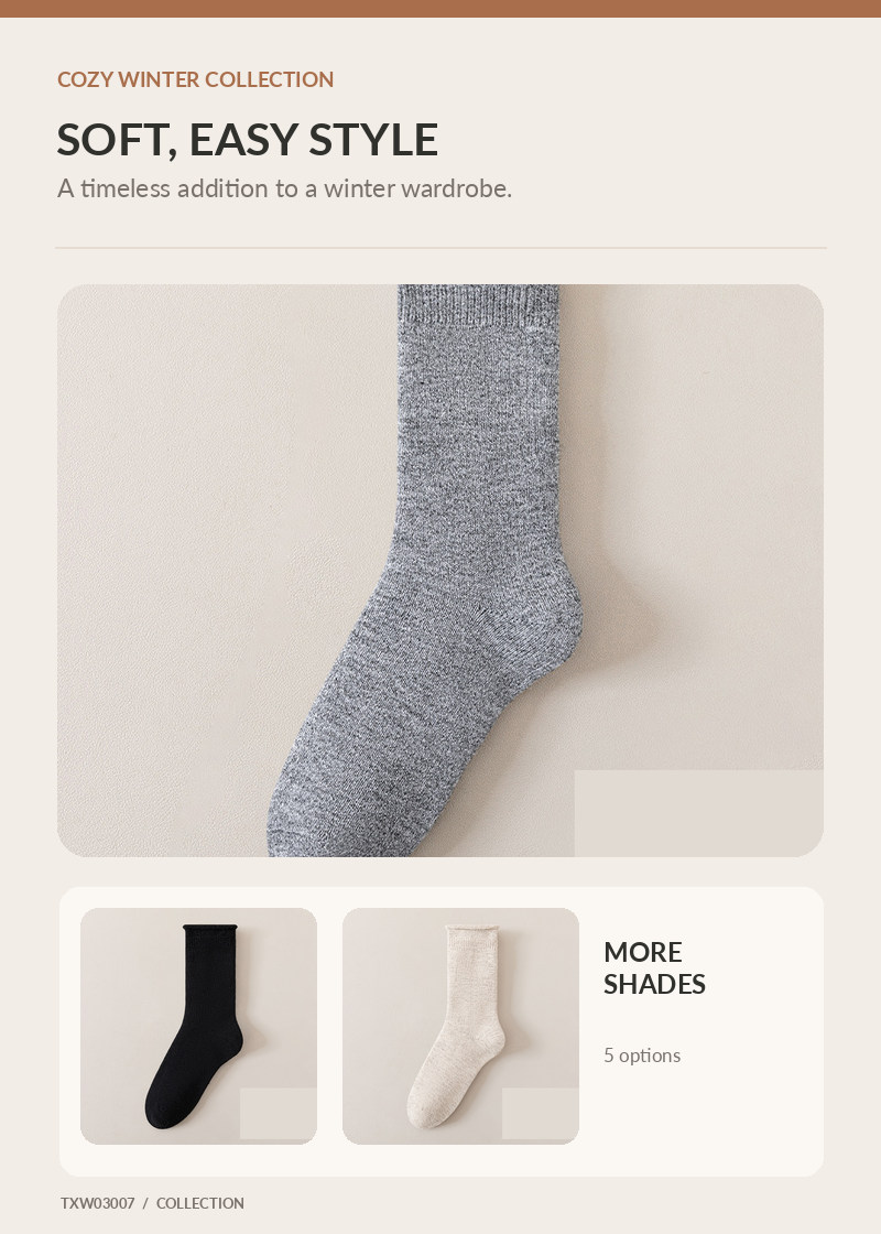 Wool Socks for wholesale buyers – TXW03007, detail image 3