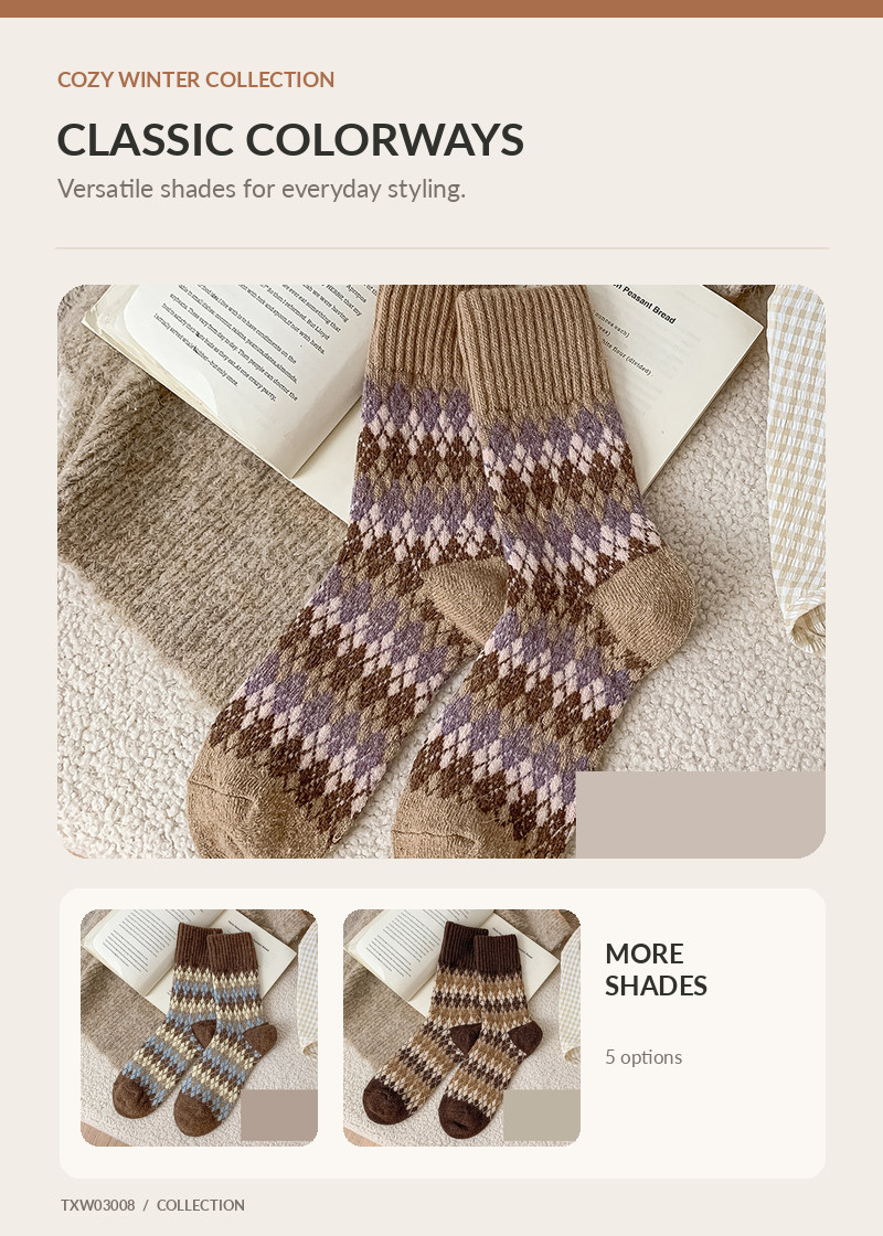 Wool Socks for wholesale buyers – TXW03008, detail image 3